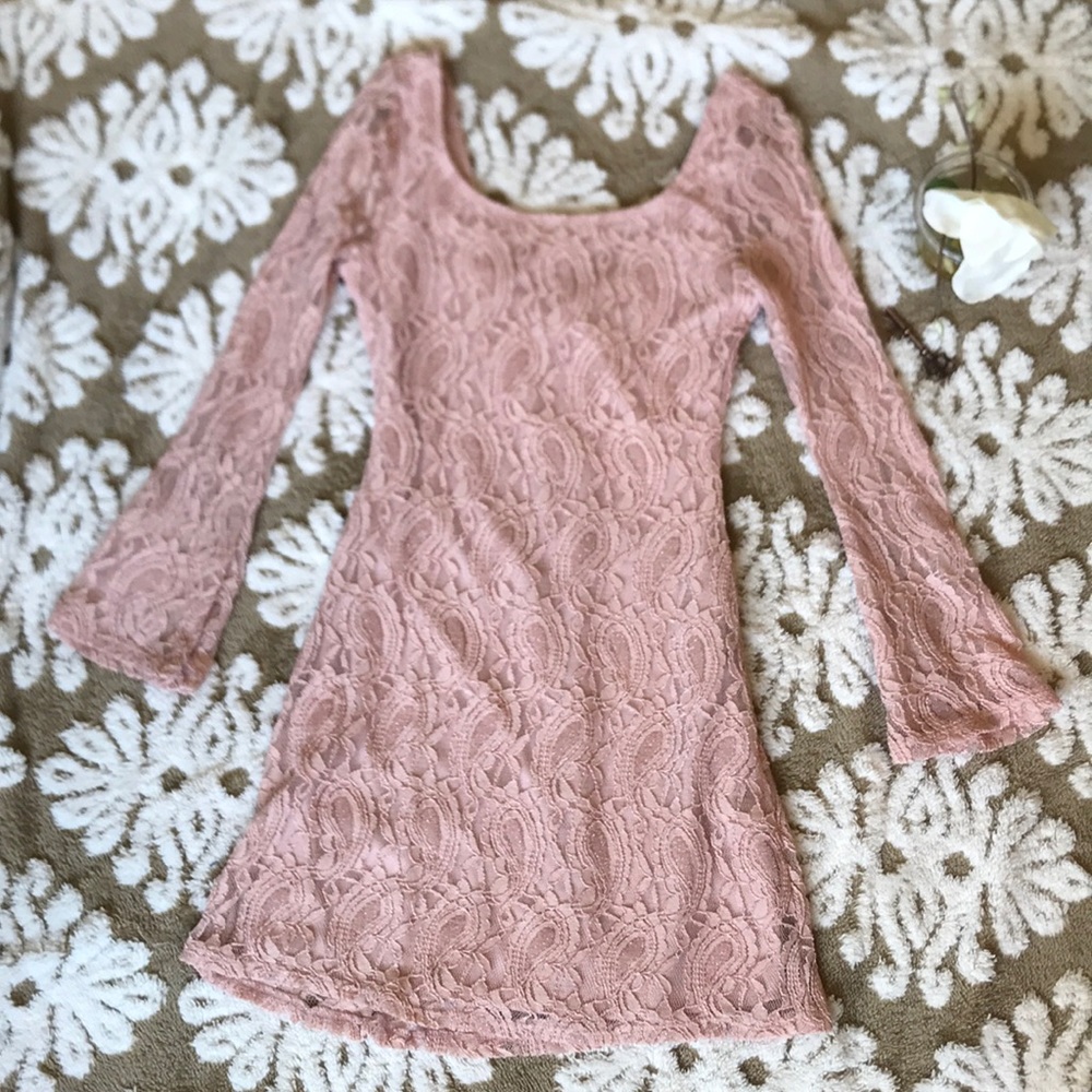 Beautiful pink lacy dress